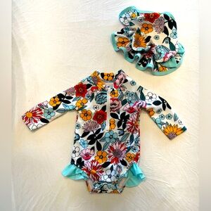 Baby Girl Swimsuit/Sun Hat
